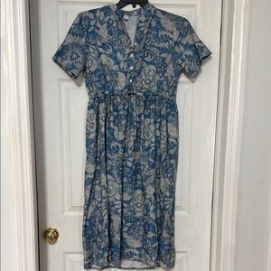 NWOT Floral Blue Dress , XL